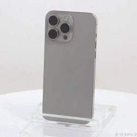 〔中古品〕 iPhone15 Pro Max 256GB ナチュラルチタニウム MU6R3J／A SIMフリー【349】