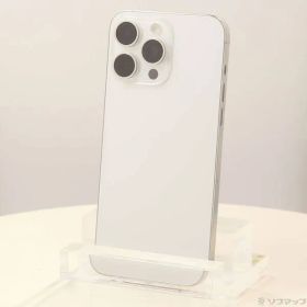 〔中古品〕 iPhone15 Pro Max 256GB ホワイトチタニウム MU6Q3J／A SIMフリー【349】