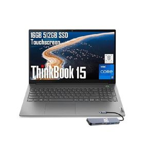 Lenovo ThinkBook 15 Gen 4 Business Laptop (15.6" IPS FHD Touchscreen, Intel 10-Core i7-1255U, 16GB RAM, 512GB SSD), Narrow Bezel, Fingerprint, FHD Web
