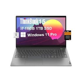 Lenovo ThinkBook 15 Gen 4 15.6" FHD (12th Gen Intel 10-Core i7-1255U, 16GB RAM, 1TB PCIe SSD, Narrow Bezel IPS) Business Laptop, Backlit Keyboard, Fin