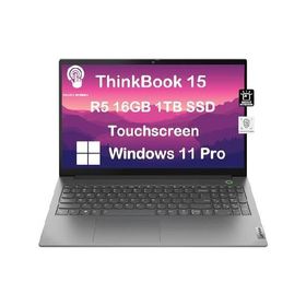 Lenovo ThinkBook 15 Gen 4 Business Laptop (15.6" FHD Touchscreen, 16GB RAM, 1TB SSD, AMD 6-Core Ryzen 5 5625U (Beat i7-1165G7), Anti-Glare, FHD Webcam