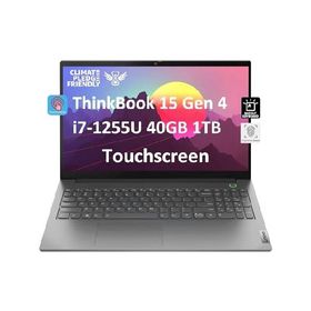 Lenovo ThinkBook 15 Gen 4 15.6'' FHD Touchscreen (12th Gen Intel 10-Core i7-1255U, 40GB RAM, 1TB PCIe SSD, Narrow Bezel IPS) Business Laptop, Backlit