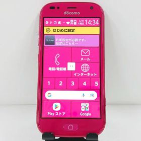 らくらくスマートフォン me F-01L ドコモ ピンク 送料無料 本体 c13246 【中古】