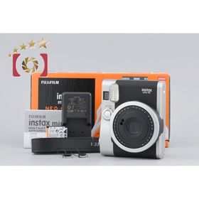 【中古】FUJIFILM 富士フイルム instax Mini 90 Neo Classic ブラック インスタントカメラ 元箱付き