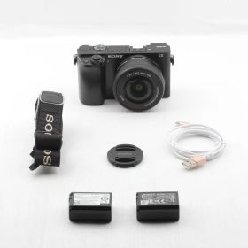 【良品】SONY ソニー α6000 パワーズームレンズキット ILCE-6000L B JS129-00733