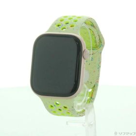 【中古】Apple(アップル) Apple Watch Series 10 GPS 46mm ローズゴールドアルミニウムケース ボルトスプラッシュNikeスポーツバンド 【344-ud】