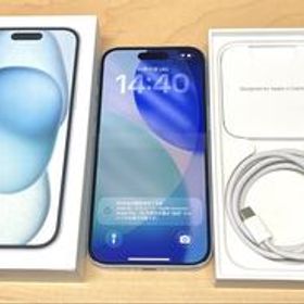 【Apple アップル】iPhone 15 128GB SIMフリー MTML3J/A スマートフォン ブルー バッテリー最大容量84％