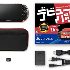 【中古・箱説あり・付属品あり・傷なし】PlayStation Vita デビューパック Wi－Fiモデル レッド／ブラック (付属品の付属は無し)PSVita ゲーム機本体