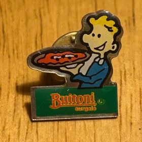 【フランス雑貨】Buitoni ブイトーニ ピンバッジ ピザ surgelé