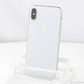 〔中古品〕 iPhoneX 64GB シルバー MQAY2J／A SIMフリー【305】