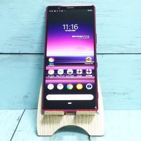 au Xperia5 SOV41 レッド 本体 白ロム SIMロック解除済み SIMフリー 240957