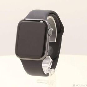 〔中古〕Apple(アップル) Apple Watch Series 4 GPS 44mm スペースグレイアルミニウムケース ブラックスポーツバンド〔247-ud〕