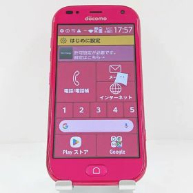 らくらくスマートフォン me F-01L ドコモ ピンク 送料無料 本体 c13186 【中古】
