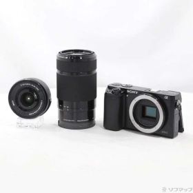 【中古】SONY(ソニー) α6000 ILCE-6000Y ブラック ダブルズームレンズキット 【348-ud】