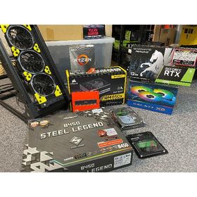 極美品 自作PC 水冷却オープンエアフレーム RTX3060等 9点セット(PCパーツ)