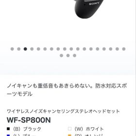 SONY WF-SP800N ブラック ワイヤレスイヤホン