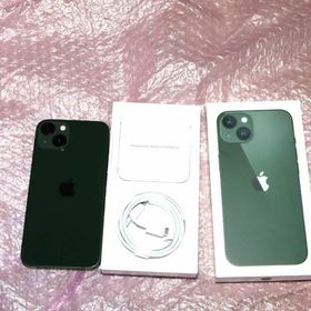 アイフォーン(iPhone)のMNGG3J/A iphone13緑128GBsimフリーほぼ未使用新品同様(スマートフォン本体)