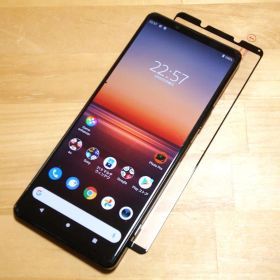 XPERIA 1 II SOG01(K)液晶保護ガラス付 SIMロック解除済