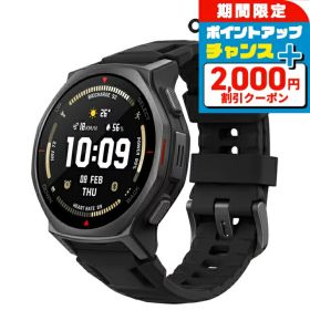 ＼2000円OFFクーポン+さらに9倍／ アマズフィット T-Rex 3 Pro 44mm 充電式クォーツ スマートウォッチ ブランド メンズ レディース チタン Bluetooth Amazfit SP170079-C239 デジタル ブラック タクティカルブラック 黒