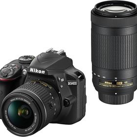 ★【中古品】Nikon / ニコン デジタル一眼レフカメラ D3400 ダブルズームキット ブラック 2016年式