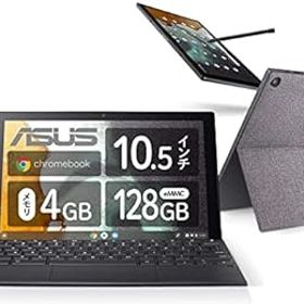 【中古】ASUS Chromebook クロームブック Detachable CM3 10.5インチ 2in1 タブレット 日本語キーボード 重量506g ペン ミネラルグレー CM3000DVA-HT0019