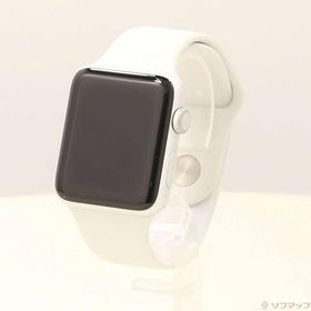 〔中古〕Apple(アップル) Apple Watch Series 3 GPS 42mm シルバーアルミニウムケース ホワイトスポーツバンド〔247-ud〕