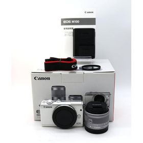 Canon ミラーレス一眼カメラ EOS M100 EF-M15-45 IS STM レンズキット(ホワイト) EOSM100WH1545ISSTMLK