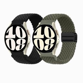 編組 マグネット コンパチブル Samsung Galaxy Watch 6/6 Classic/5/5 pro/4/4 Classic/3 41mm/Active 2/Active for Amazfit