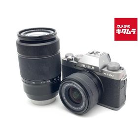 【中古】 【良品】 フジフイルム X-T100 ダブルズームレンズキット ダークシルバー