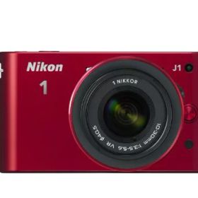 【中古】「非常に良い」Nikon ミラーレス一眼カメラ Nikon 1 (ニコンワン) J1 (ジェイワン) 標準ズームレンズキット レッドN1 J1HLK RD