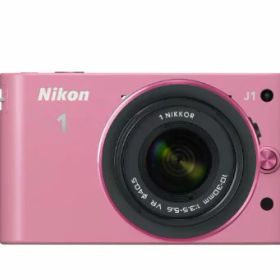 【中古】Nikon ミラーレス一眼カメラ Nikon 1 (ニコンワン) J1 (ジェイワン) 標準ズームレンズキット ピンク N1 J1HLK PK