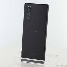 〔中古〕SONY(ソニー) Xperia 5 64GB ブラック SO-01M docomoロック解除SIMフリー〔368-ud〕
