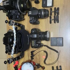 Canon EOS 5D 、KissX7i 水中カメラ機材一式