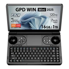 GPD｜ジーピーディー ポータブルゲーミングPC GPD WIN Mini 2025 ブラック GPDMINI-25BK-1610R [7.0型 /Windows11 Home /AMD Ryzen 7 /メモリ：16GB /SSD：1TB /英語版キーボード /2025年3月モデル]