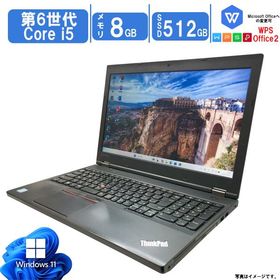 Windows11 レノボ 15.6インチ ノートPC ThinkPad L560 第6世代 Core i5-6200U 8GBメモリ SSD512GB カメラ bluetooth wifi DVDドライブ 送料無料 中古パソコン