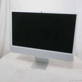 〔中古〕Apple(アップル) iMac 24-inch Late-2024 MWUU3J／A Apple M4 10コアCPU_10コアGPU 16GB SSD256GB シルバー 〔15.7 Sequoia〕〔258-ud〕