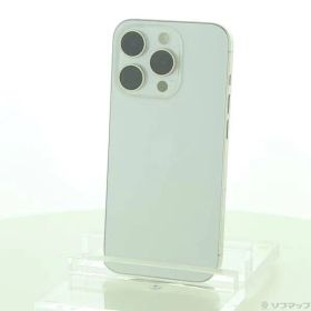 〔中古品〕 iPhone15 Pro 256GB ホワイトチタニウム MTUD3J／A SIMフリー【247】