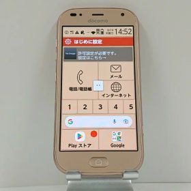 らくらくスマートフォン me F-01L ドコモ ゴールド 送料無料 本体 c13929 【中古】