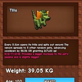 庭を成長させる ナイトメア変異 ディロフォサウルス | ロブロックス(ROBLOX)のアカウントデータ、RMTの販売・買取一覧