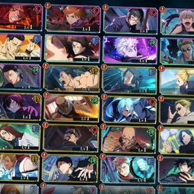 SS61体分 最大呪力出力虎杖 虚式五条 非術師夏油 相性釘崎1凸 高田東堂1凸 加茂 居残り組 | ファンパレ(呪術廻戦ファントムパレード)のアカウントデータ、RMTの販売・買取一覧