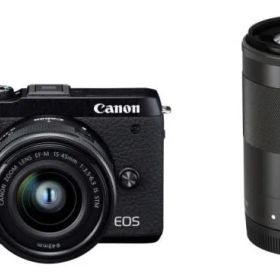 Canon ミラーレス一眼カメラ EOS M6 Mark II ダブルズームキット ブラック EOSM6MK2BK-WZK