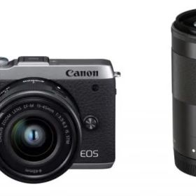 Canon ミラーレス一眼カメラ EOS M6 Mark II ダブルズームキット シルバー EOSM6MK2SL-WZK