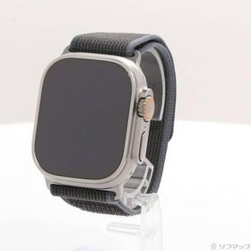 〔中古〕Apple(アップル) Apple Watch Ultra 2 GPS + Cellular 49mm チタニウムケース ブルー／ブラックトレイルループ〔377-ud〕