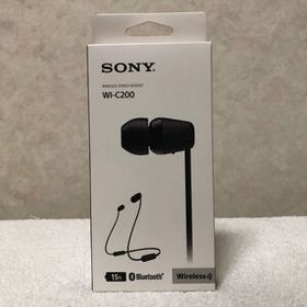 新品未使用 SONY WI-C200 ワイヤレスステレオヘッドセット B ブラック 黒 イヤホン ソニー