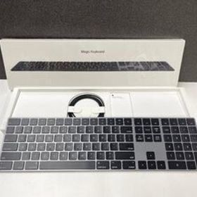 ●美品 Apple MRMH2LL/A Magic Keyboard with Numeric Keypad Space Gray パソコン キーボード テンキー付 スペースグレイ A1843 US配列