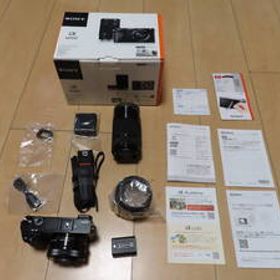 ほぼ新品！美品！SONY ソニー ミラーレス 一眼 アルファ α 6000 ダブルズーム レンズ キット 黒 ILCE-6000Y/B 16-50mm 55-210mm オマケ付