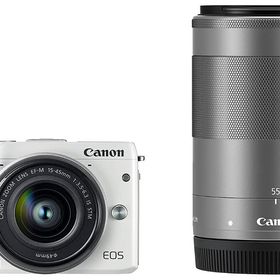 【中古】Canon キヤノン EOS M3 ダブルズームキット2 ホワイト