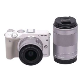中古 ミラーレス一眼Canon キヤノンEOS M3ダブルズームキット 261035001066コンディションランク【B】（商品 No.78-0）