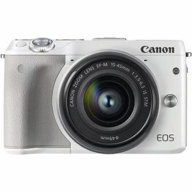 【中古】キヤノン Canon EOS M3 レンズキット ホワイト EOSM3WH-1545ISSTMLK