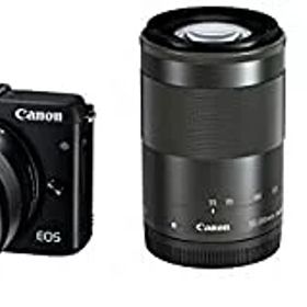 【中古】Canon ミラーレス一眼カメラ EOS M3 ダブルズームEVFキット(ブラック) EF-M18-55mm F3.5-5.6 IS STM EF-M55-200mm F4.5-6.3 IS STM 付属 EOSM3BK